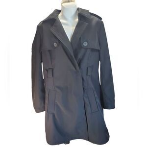 NARCISO RODRIGUEZ black trench coat L